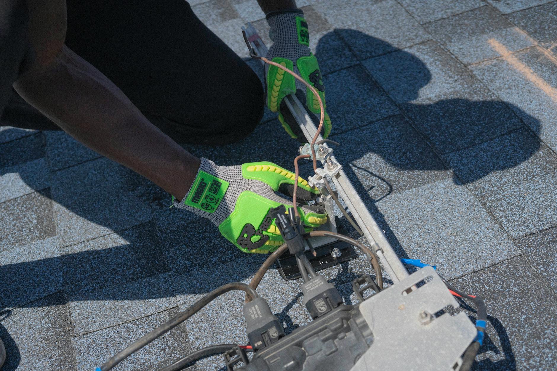 Electrician technician on the job site